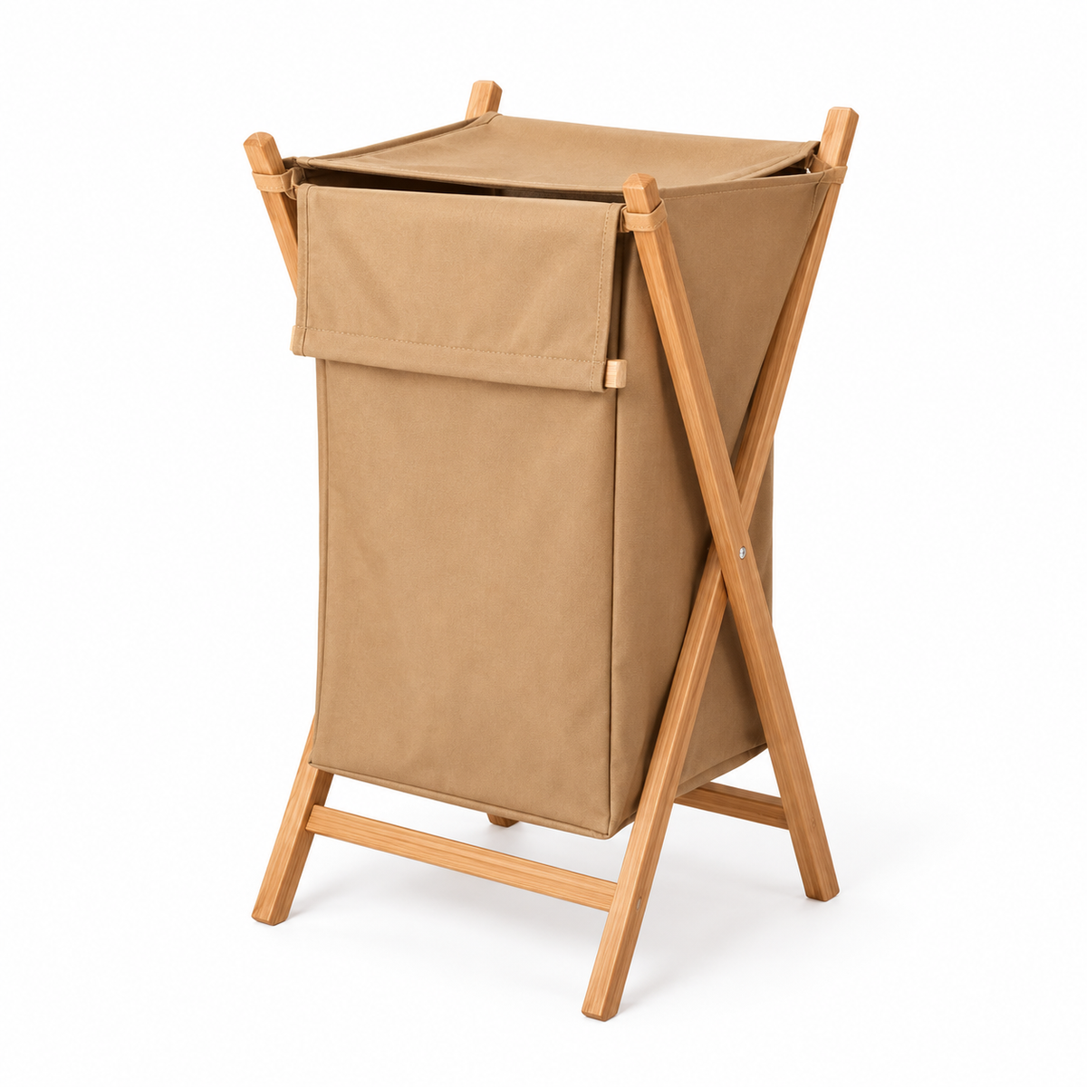 Panier à linge pliable en bois