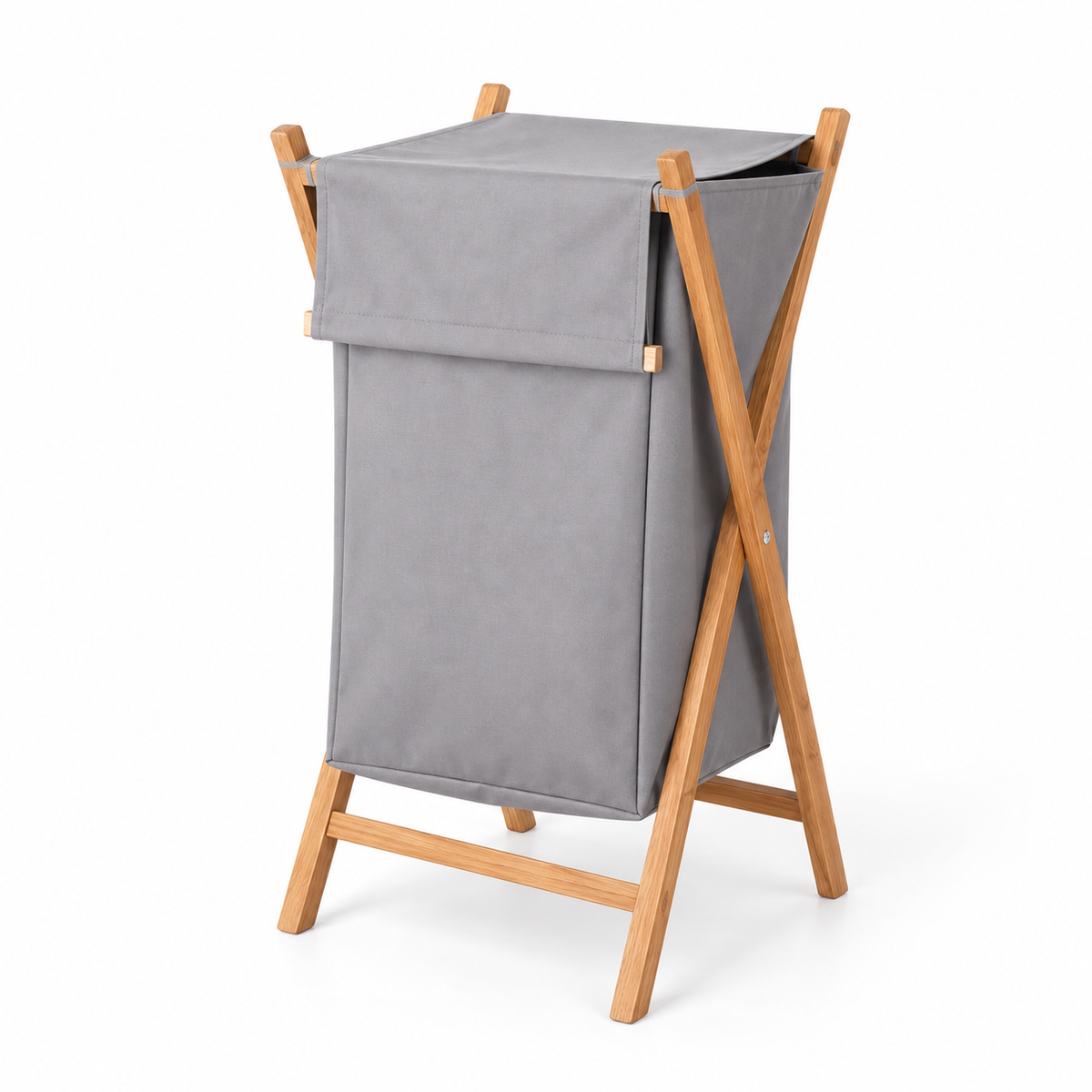 Panier à linge pliable en bois