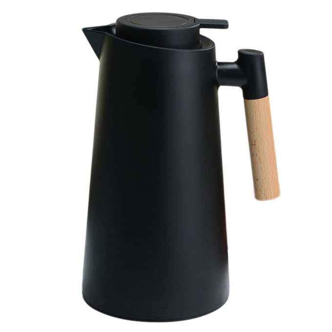 Carafe isotherme Thermos Café 1 L, poignée bois, double paroi