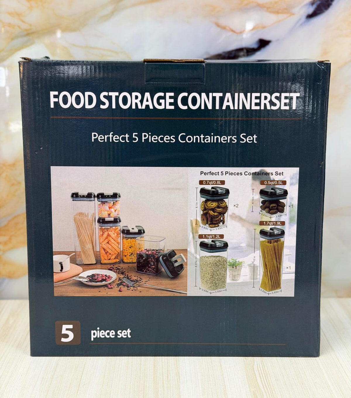 Ensemble de 5 boîtes de conservation alimentaires