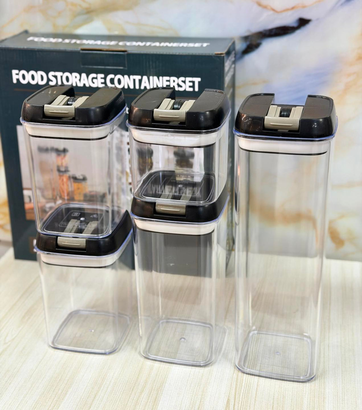 Ensemble de 5 boîtes de conservation alimentaires