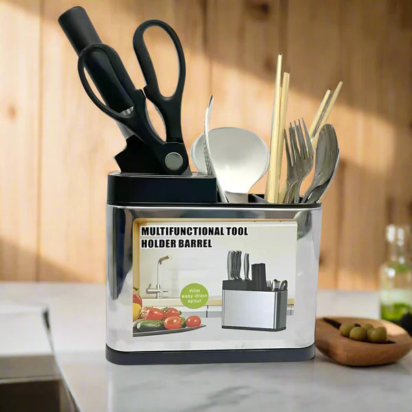 Porte-ustensiles de cuisine en acier inoxydable