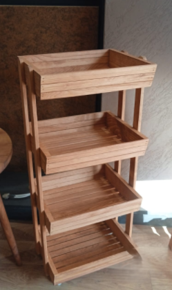 Porte-légumes 4 étagères en bois