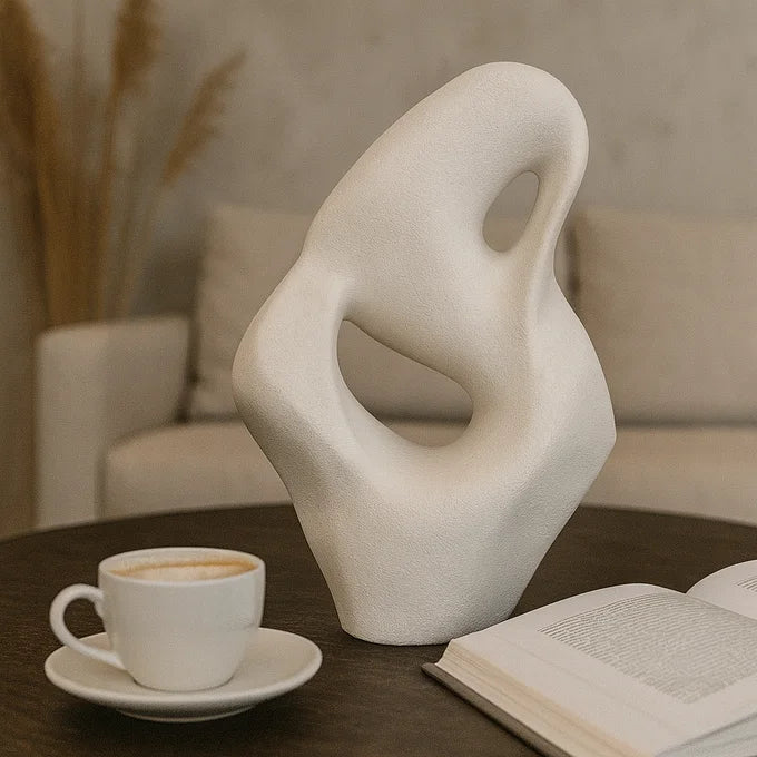 Sculpture abstraite décorative en plâtre