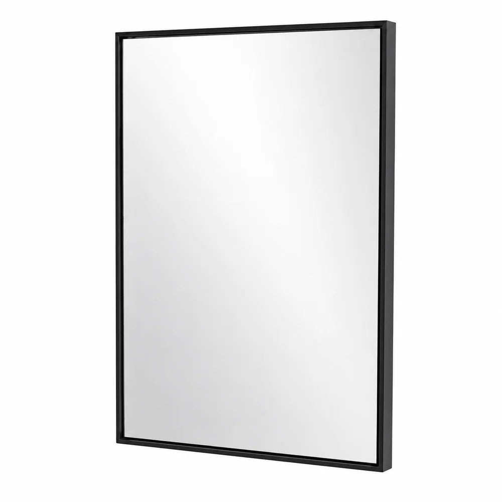 Miroir rectangulaire cadre aluminium doré brossé 45 × 65 cm