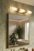 Miroir rectangulaire cadre aluminium doré brossé 80 × 60 cm