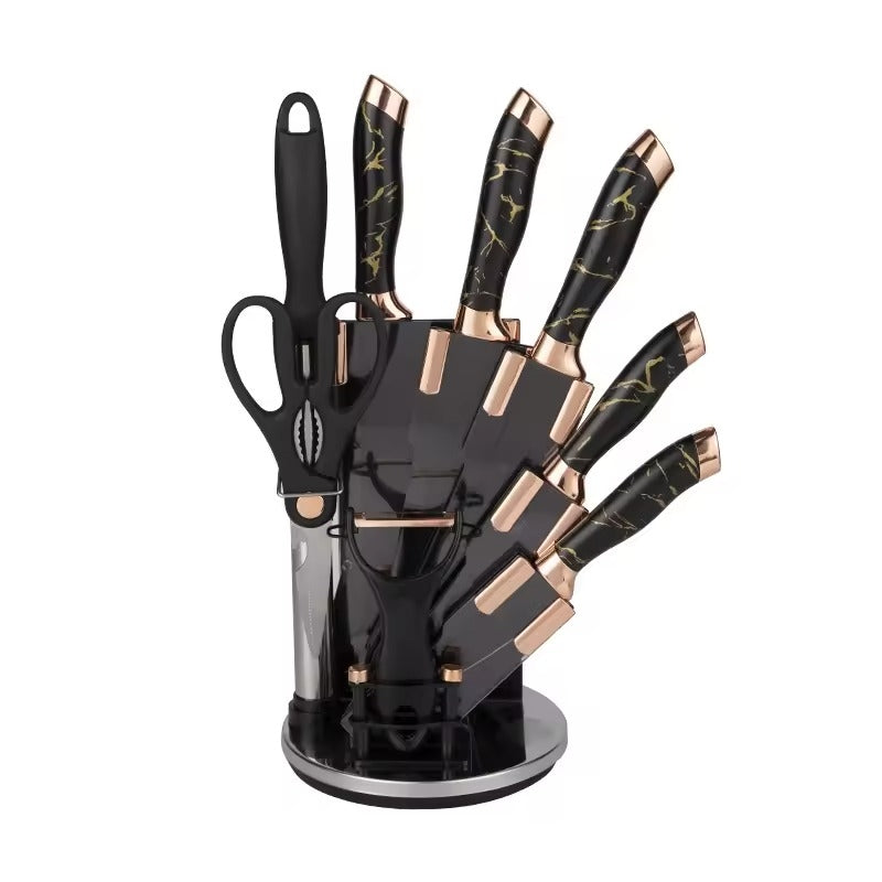 Ensemble de couteaux de cuisine 9 pièces avec support BOBSSEN